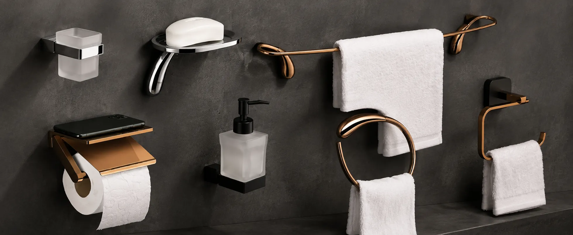 Modern bathroom with premium accessories from Gala Hardware Bangalore